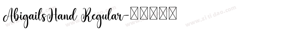 AbigailsHand Regular字体转换